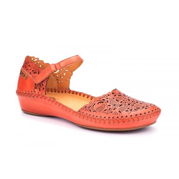 Pantofi Rosu-portocaliu pikolinos platforma piele naturala 655-0906